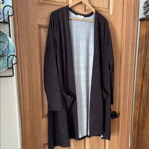 LuLaRoe Brown Cardigan Sweater Cozy Open Front Design